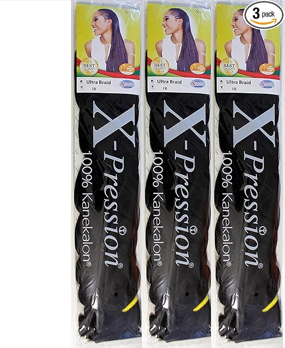 X-PRESSION Ultra Braid Hair Extension 208cm , 165g per pack in Multiple Colors
