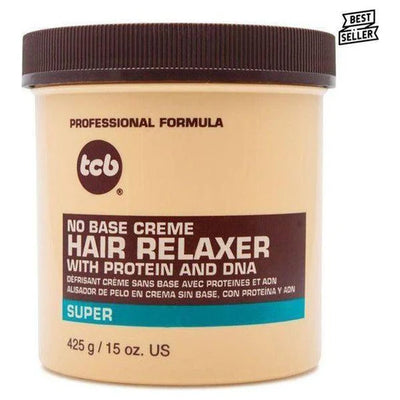 TCB No Base Cream Hair Relaxer With Protein and DNA Super in 7.5oz and 15oz